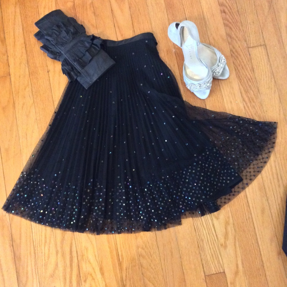 Black Ballet Inspired Sequinned Skirt